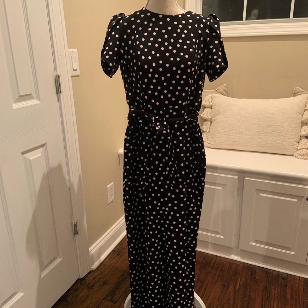 Calvin Klein black and white jumpsuit